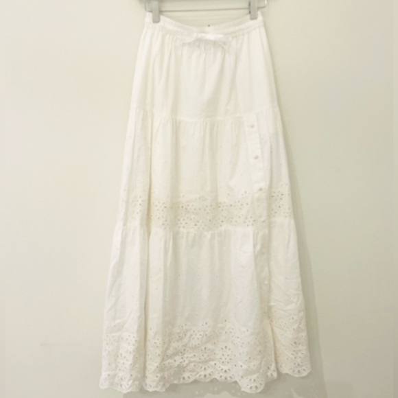 NWT Coach Broderie Anglaise Long Skirt In Organic Cotton - Picture 4 of 10